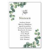 Numéro De Table Rustique Botanique Eucalyptus Mariage de verdure (Par défaut)