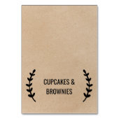 Numéro De Table Rustique Chic Faux Kraft Calligraphie Alimentation (Par défaut)