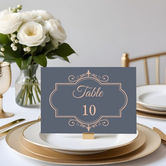Numéro De Table Rustique Filigree, Mariage