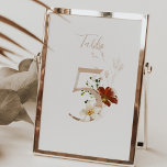 Numéro De Table Rustique Floral manuscrit Script 5 Mariage<br><div class="desc">Un élégant design floral numéro 5 pour toutes les saisons dans des teintes multiples de crème,  vert et bordeaux,  avec un script de calligraphie manuscrit fera de votre table mariage un stand défini. Idéal pour les dîners de répétition mariages,  après les fêtes,  les douches nuptiales,  et plus encore.</div>