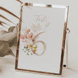 Numéro De Table Rustique Floral manuscrit Script 6 Mariage<br><div class="desc">Un élégant design floral numéro 6 pour toutes les saisons dans des teintes multiples de crème,  vert et bordeaux,  avec un script de calligraphie manuscrit fera de votre table mariage un stand défini. Idéal pour les dîners de répétition mariages,  après les fêtes,  les douches nuptiales,  et plus encore.</div>