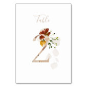 Numéro De Table Rustique Floral Mariage Écriture Manuscrite 2 (Par défaut)