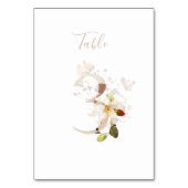 Numéro De Table Rustique Floral Script Manuscrit 3 Mariage (Par défaut)