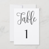 Numéro de table rustique kraft. Mariage moderne de (Devant)