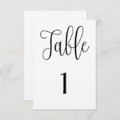 Numéro de table rustique kraft. Mariage moderne de (Devant / Derrière)