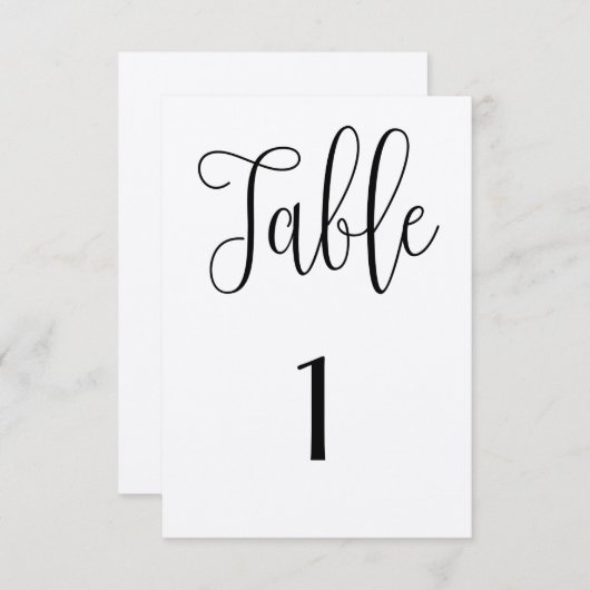 Numéro de table rustique kraft. Mariage moderne de (Devant / Derrière)