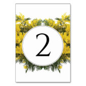 Numéro De Table Rustique Mariage Acacia Wattle (Dos)