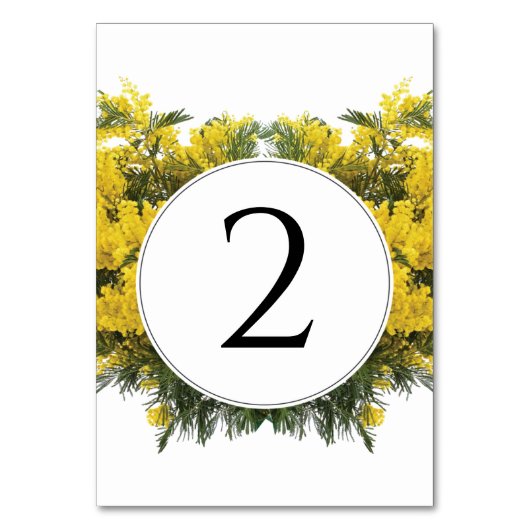 Numéro De Table Rustique Mariage Acacia Wattle (Par défaut)