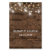 Numéro De Table Rustique Mason Jar Lights tendance moderne (Dos)