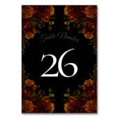 Numéro De Table Rustique Orange Noir Élégant Mariage Invitation (Par défaut)