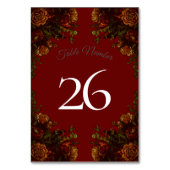 Numéro De Table Rustique Orange Red Fall Élégant Mariage gothique (Par défaut)
