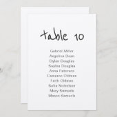 Numéro de table rustique simple avec siège (Devant / Derrière)