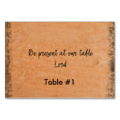 Numéro De Table Rustique : Soyez présent à notre Table Lord (Devant)