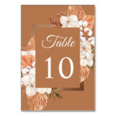 Numéro De Table Rustique Terracotta Boho Pampas Orchidées Mariage (Par défaut)