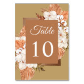 Numéro De Table Rustique Terracotta Gold Boho Pampas Mariage (Par défaut)