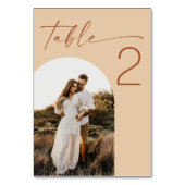Numéro De Table Sable Chaud Pêche Moderne Mariage Photo Arc (Dos)