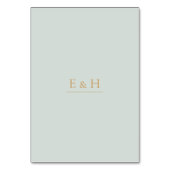 Numéro De Table Sage gold eucalyptus geometric wedding table sign (Dos)