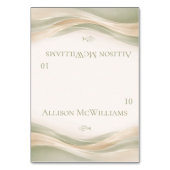 Numéro De Table Sage Green and Ivory Wedding Place Card-Fish (Par défaut)