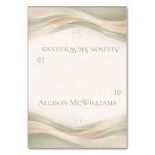 Numéro De Table Sage Green and Ivory Wedding Place Card-Meat (Par défaut)