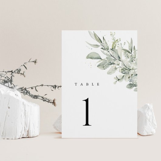 Numéro De Table Sage Green Botanical Wedding Table Numbers