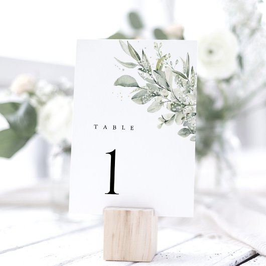 Numéro De Table Sage Green Botanical Wedding Table Numbers