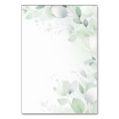 Numéro De Table Sage Green Floral Baptême (Dos)
