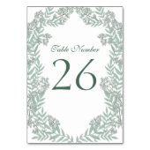 Numéro De Table Sage Green Mariage Vintage Botanique (Par défaut)