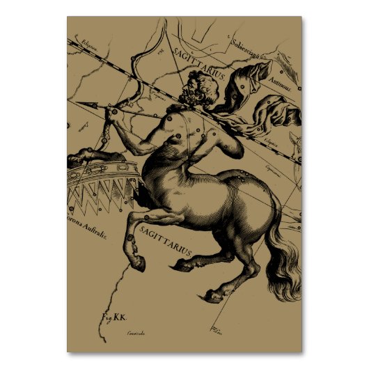 Numéro De Table Sagittarius Constellation Hevelius 1690 Engraving (Par défaut)