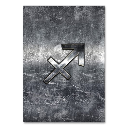 Numéro De Table Sagittarius Zodiac Connexion Silver Steel look (Par défaut)