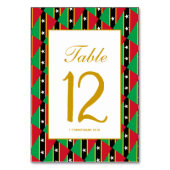 Numéro De Table SAINT-KITTS NEVIS Célébration de banquet Mariage (Dos)