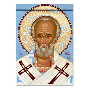 Numéro De Table Saint Nicolas de Myre Art Orthodoxe Premium