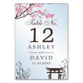 Numéro De Table Sakura Japanese Cherry Blossom Asiatique Numéro de (Par défaut)