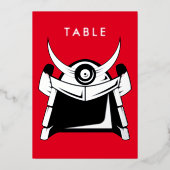 Numéro de table Samouraï (Recto)