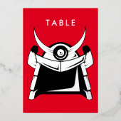 Numéro de table Samurai (Recto)