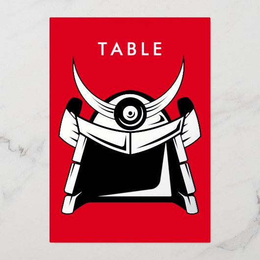Numéro de table Samurai (Recto)