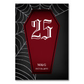 Numéro De Table Sang Rouge café Spiderweb Goth Mariage (Dos)