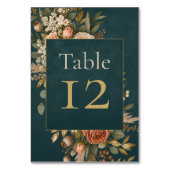 Numéro de table sarcelle de sorcière de forêt d'ét (Dos)