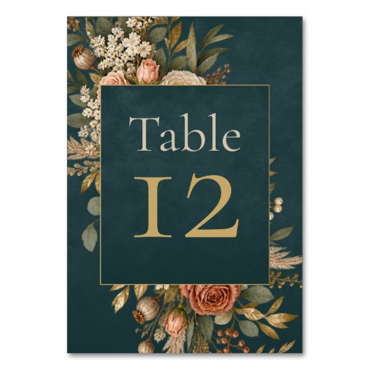 Numéro de table sarcelle de sorcière de forêt d'ét (Par défaut)