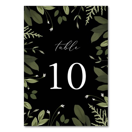 Numéro De Table Sauvage et vert (Dos)