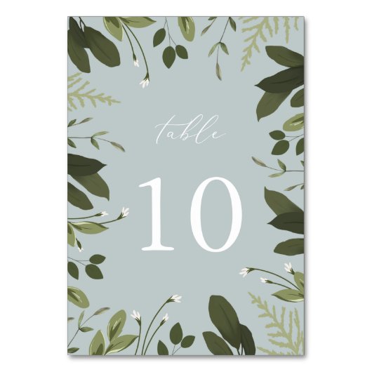 Numéro De Table Sauvage et vert (Par défaut)