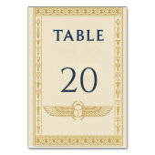 Numéro De Table Scarabée Égyptien & Bordure Dorée – Modifiable (Par défaut)