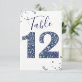 Numéro de table scintillant Denim & Diamonds Bling (Debout devant)