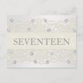 Numéro de table scintillant et cristaux (Devant)