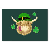 Numéro De Table Scottish Highland Cow St Patrick's Day Casquette (Devant)
