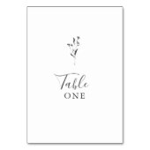 Numéro De Table Script Botanique simple Mariage Boho noir blanc (Par défaut)