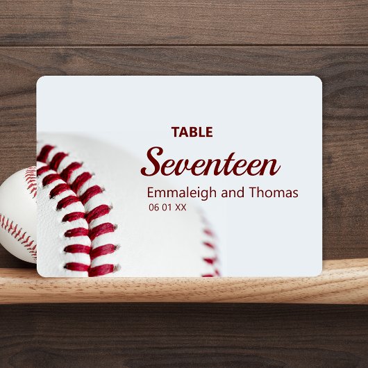 Numéro De Table Script de baseball