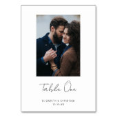 Numéro De Table Script de gestion moderne mariage photo personnali (Dos)