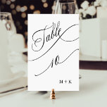 Numéro De Table Script de luxe Mariage noir et blanc numéro 10,<br><div class="desc">Tableau 10. Veuillez vérifier tous les numéros disponibles. | Luxe et élégante calligraphie tourbillonnant numéro de table mariage avec vos initiales. Pour une personnalisation plus avancée de cette conception,  cliquez sur le BOUTON OUTIL DESIGN BLEU ci-dessus !</div>