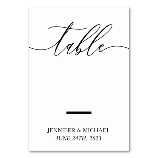 Numéro De Table Script de placement de mariage Ligne Vierge (Par défaut)