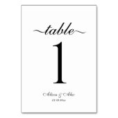 Numéro De Table Script élégant à deux coeurs (Par défaut)